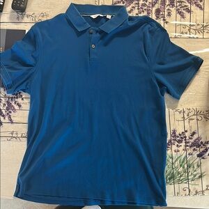 Calvin Klein Blue Polo Short Sleeve Cotton